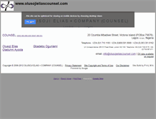 Tablet Screenshot of olusojieliascounsel.com